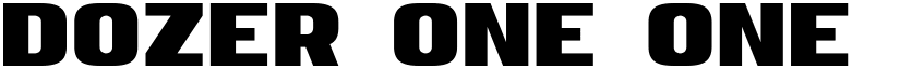 Dozer One One font