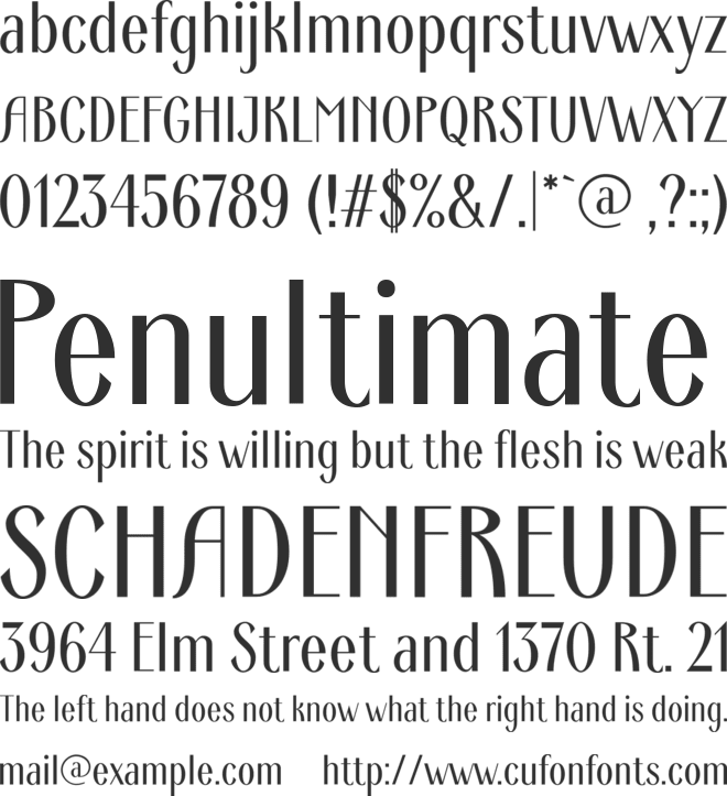 Ardeco font preview