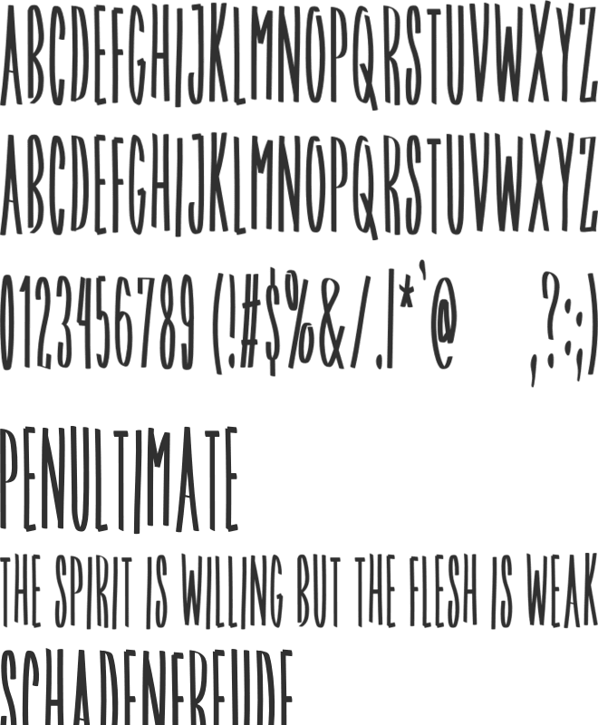 Tele Brush font preview