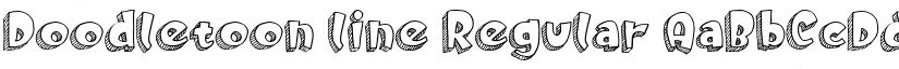 Doodletoon line Regular font