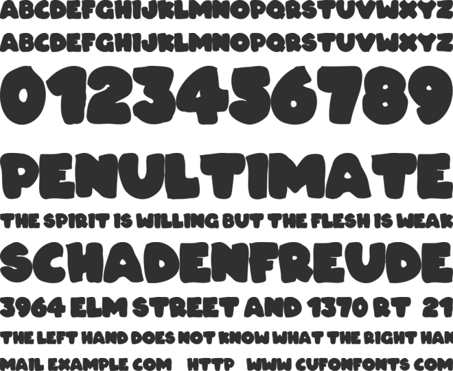 Dudeludel font preview