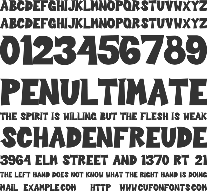 Sour Crunch font preview