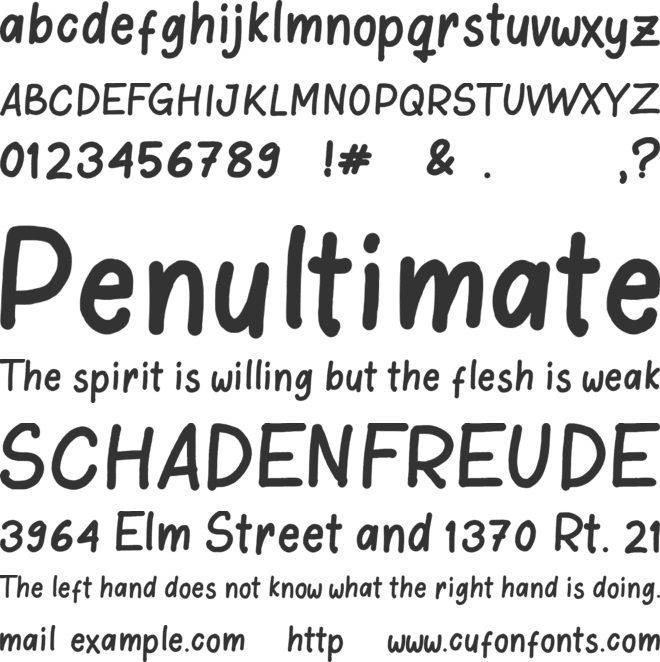 Childhood Memories font preview