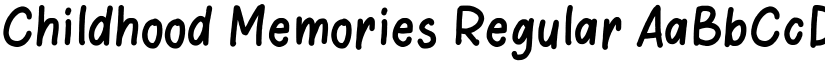 Childhood Memories Regular font