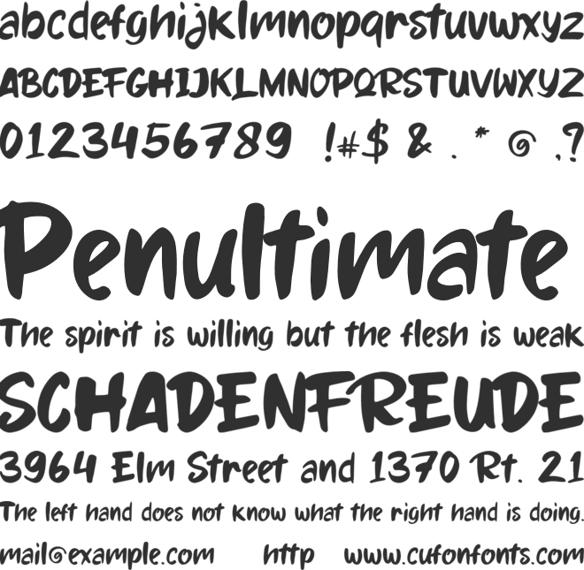 Juice Day font preview