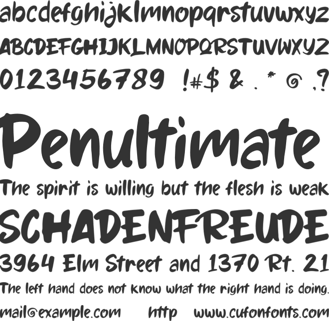 Juice Day font preview