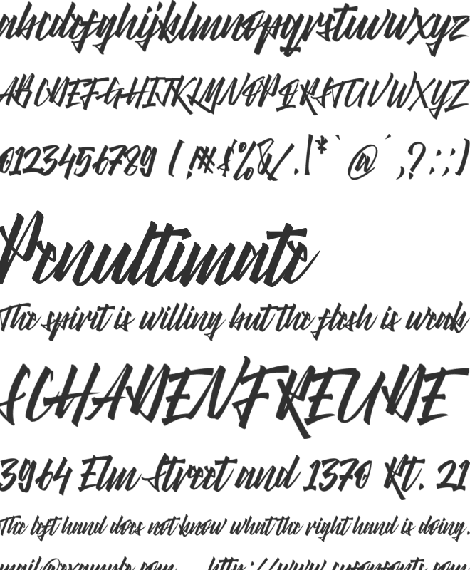 Right Times font preview