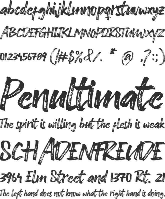 Ghost Brush font preview