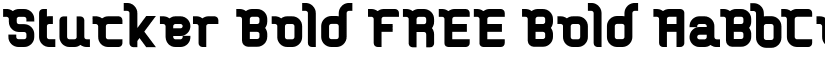 Stucker Bold FREE Bold font