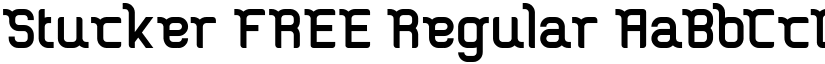 Stucker FREE Regular font