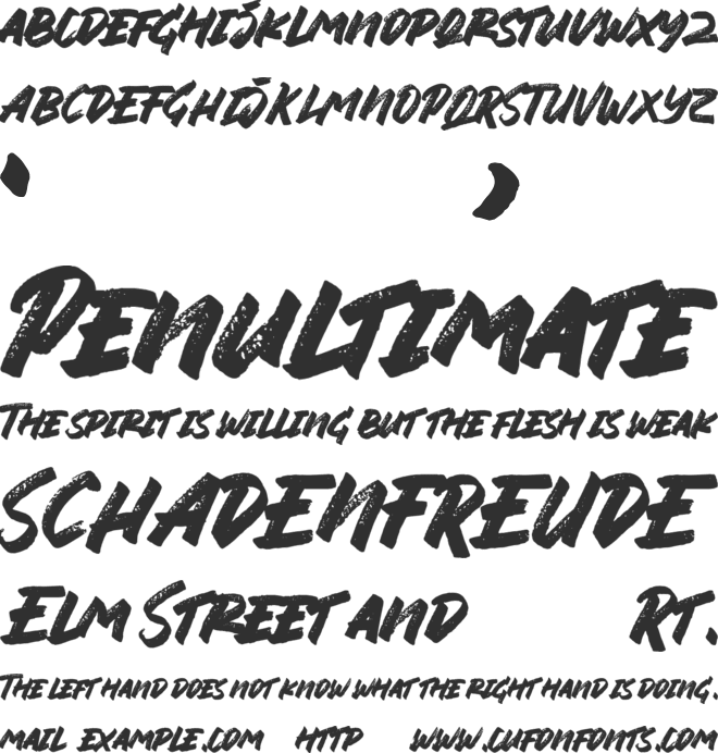 Jungle Bloods font preview