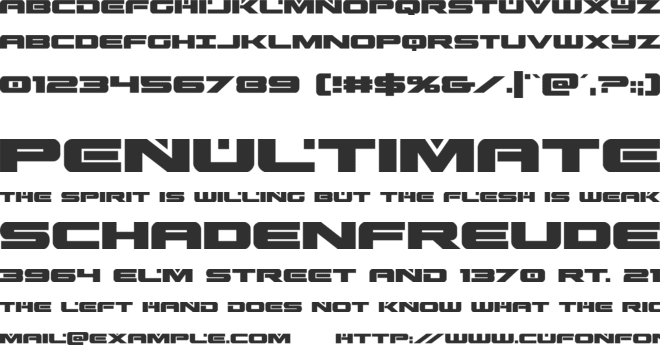 Predataur font preview