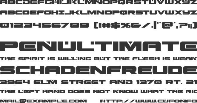 Predataur font preview