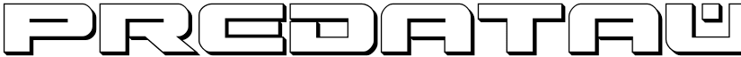 Predataur 3D Regular font