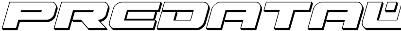 Predataur 3D Italic Italic font