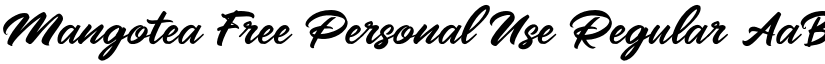 Mangotea Free Personal Use Regular font