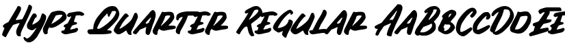 Hype Quarter Regular font