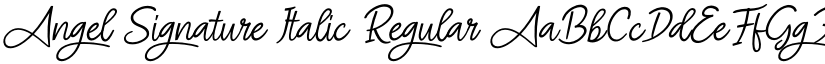 Angel Signature Italic Regular font