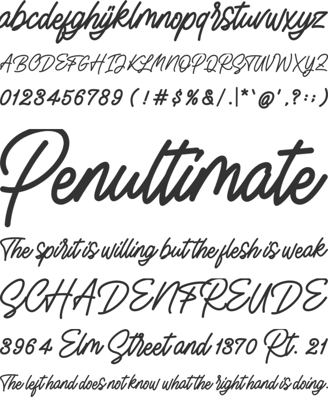 Watasyina font preview
