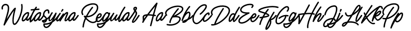 Watasyina Regular font