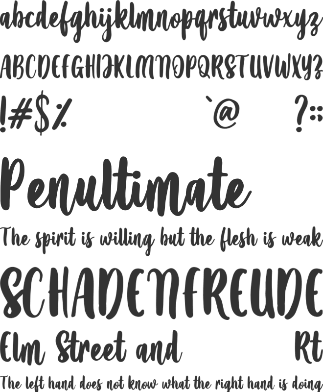 Amanise font preview