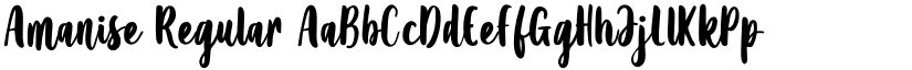Amanise Regular font