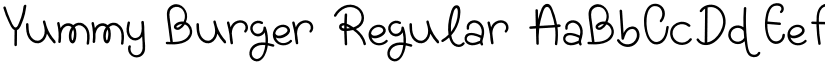 Yummy Burger Regular font