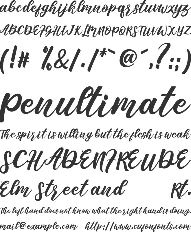 Senada font preview