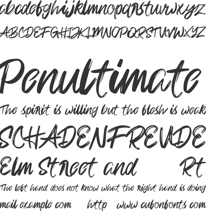 Rampage Kid font preview