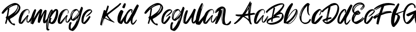 Rampage Kid Regular font