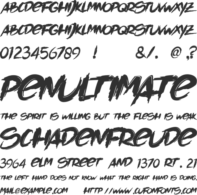 The Bronkids font preview