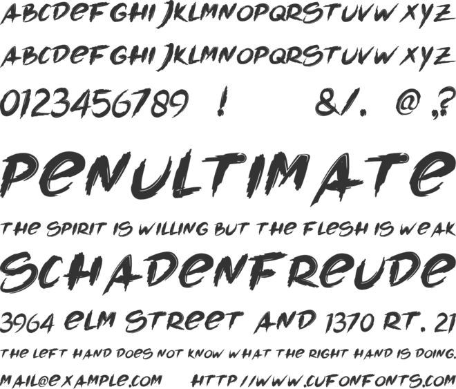 The Bronkids font preview