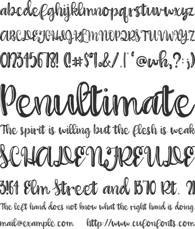 Willow Script font preview
