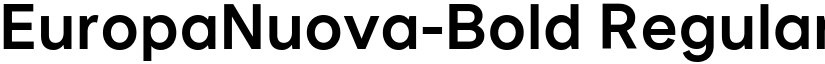EuropaNuova-Bold Regular font