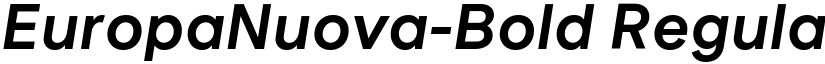 EuropaNuova-Bold Regular font