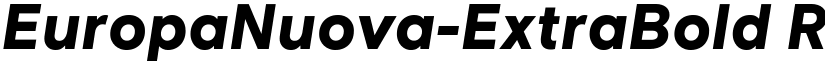 EuropaNuova-ExtraBold Regular font