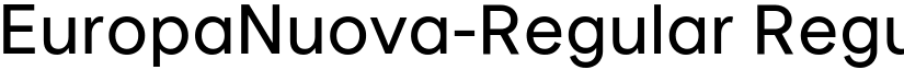 EuropaNuova-Regular Regular font