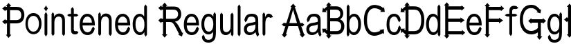 Pointened Regular font