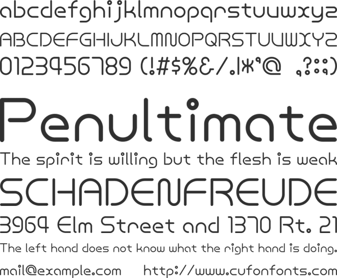 MW SMART font preview