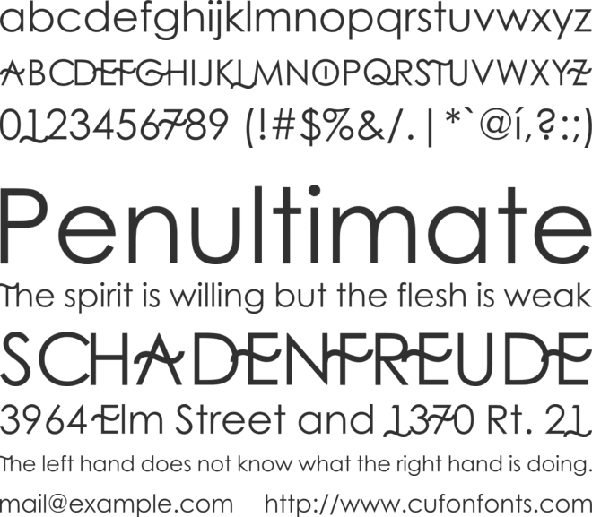Century Funky font preview