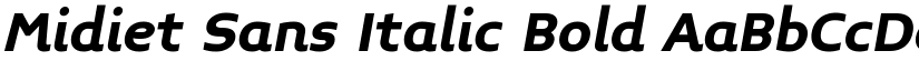 Midiet Sans Italic Bold font