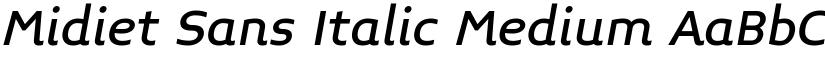Midiet Sans Italic Medium font