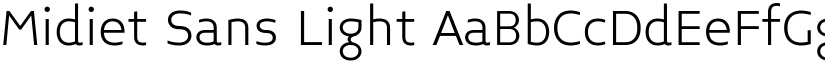 Midiet Sans Light font