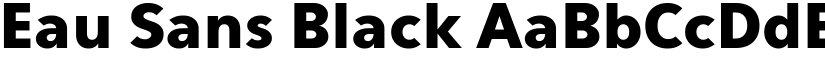 Eau Sans Black font