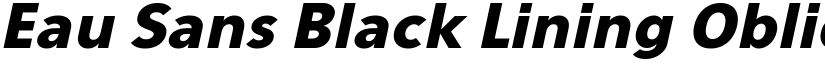 Eau Sans Black Lining Oblique font