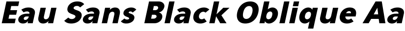 Eau Sans Black Oblique font