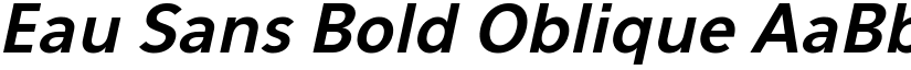 Eau Sans Bold Oblique font