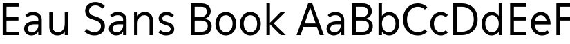 Eau Sans Book font