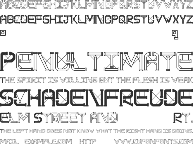 TS PipeStruct Plus font preview