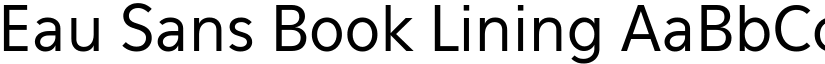 Eau Sans Book Lining font